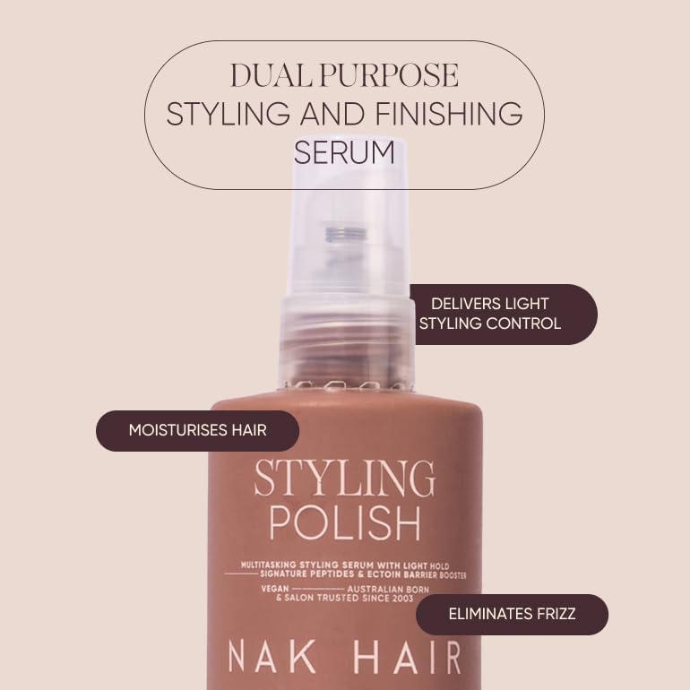NAK Signature Frizz Control Serum - 3.4 fl oz Smoothing Polish
