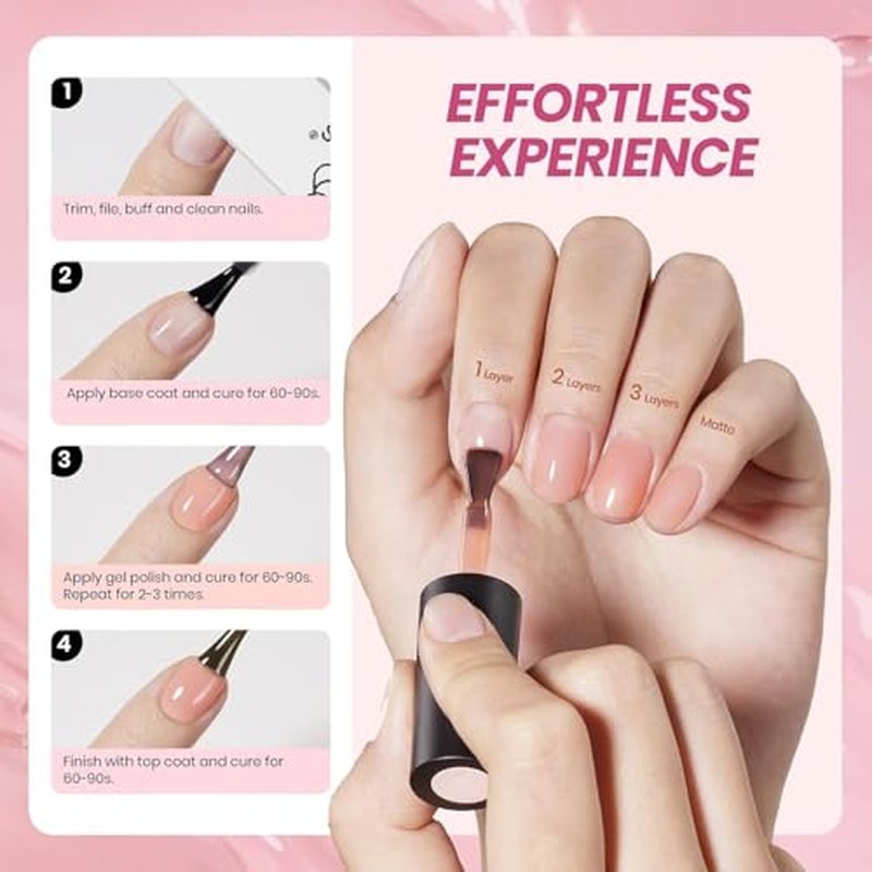 Beetles 36 Colors Jelly Gel Nail Polish Set with Top Coats