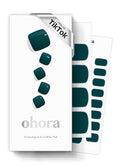 ohora P Peacock Blue Semi Cured Gel Pedi Strips - 2 Prep Pads, Nail File & Stick