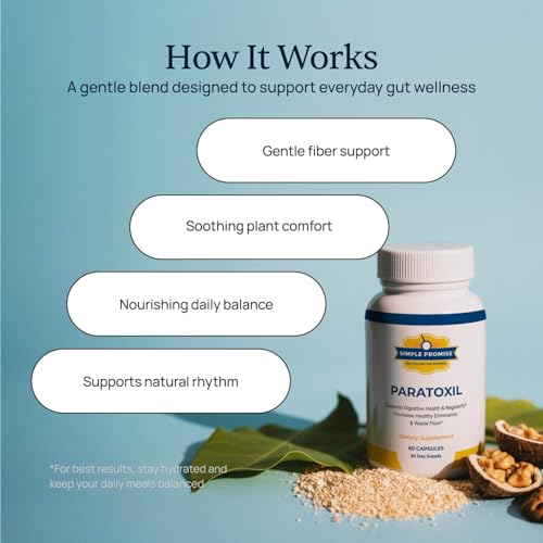 Paratoxil Gut Health Capsules with Psyllium & Black Walnut - Digestive Support