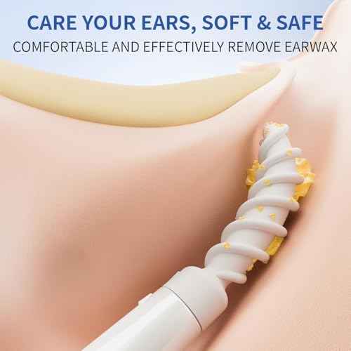 2025 Ear Wax Removal Tool, Multifunctional Spiral Ear Cleaner, Q Grips Earwax Cleaning Tool with 9 Replacement Tips, Washable Ear Wax Removal Kit for Deep Cleaning Ear Picks
