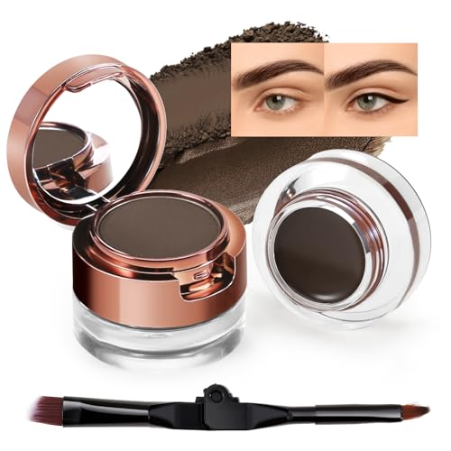 Eyebrow Duo Kit with Powder & Gel Pomade, Waterproof Brow Filler