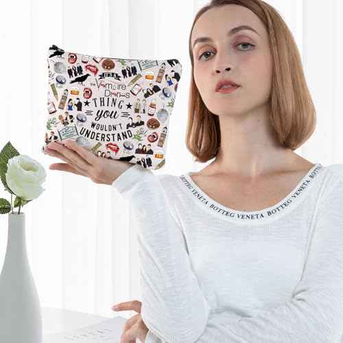 G2TUP Vampire Makeup Bag Stefan & Elena Fans Gift It's A Vampire Thing Cosmetic Bag Salvatore Brothers Merch (Vampire New MG)