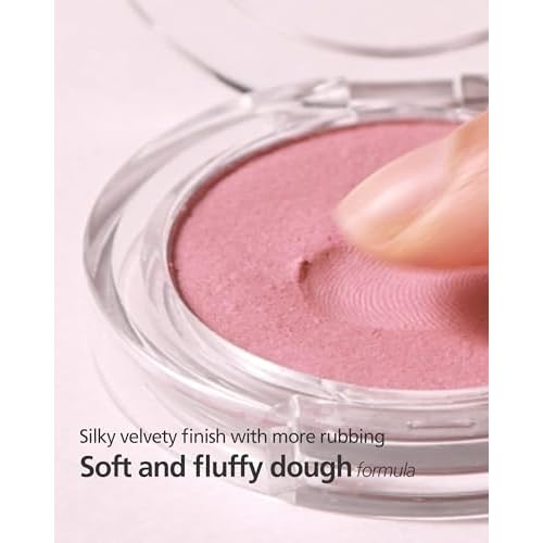 THESAEM Jelly Blusher - PK01 Sweet Petal Daily Muted Pink - Korean Watercolor Blush Cushion Velvet Finish - Long-Lasting Vibrant Cheek Color with Smooth Blending Formula, 0.21oz