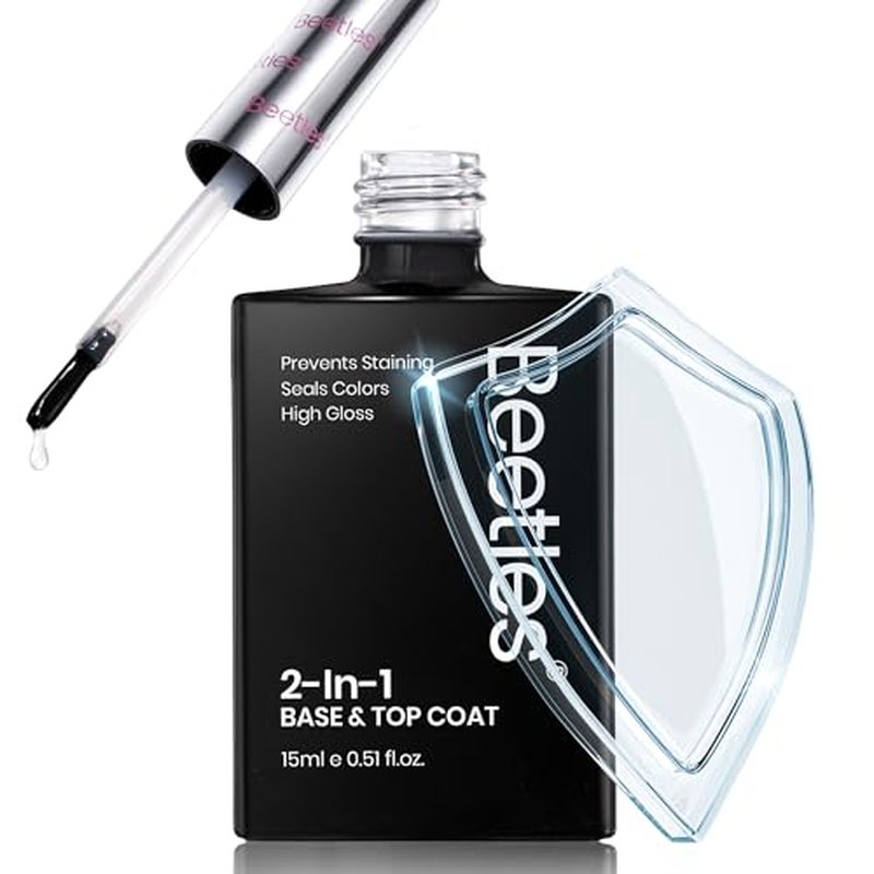 Beetles 2 in 1 Base & Top Coat Nail Polish - Fast Drying Glossy Finish