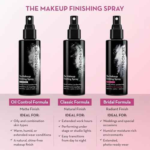 Skindinavia The Makeup Finishing Spray, Bridal Makeup Setting Spray, All-Day Wear, Long-Lasting Up to 16+ Hours, Heat-Resistant & Waterproof, Wedding Day, Bridal Shower Gift, 2.0 Oz