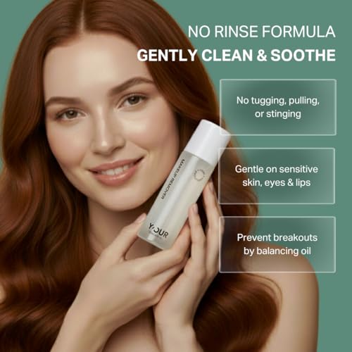 Y'OUR Soothing Micellar Cleansing Water | Removes Waterproof Makeup for Face, Eyes & Lips | Hydrating, Oil Control for Sensitive Skin | with Aloe Vera & Fruit Extracts, Gifts for Women