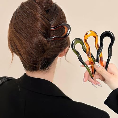 4Pcs U Shaped French Hair Pins for Updos and Buns - KAICCOSO