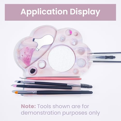 Libeauty Extra Large Lash Lift Palette for Lotion Storage & Mixing, Silicone Tray for Professional Salon, Non-Slip Cat Paw Design, Misty Pink