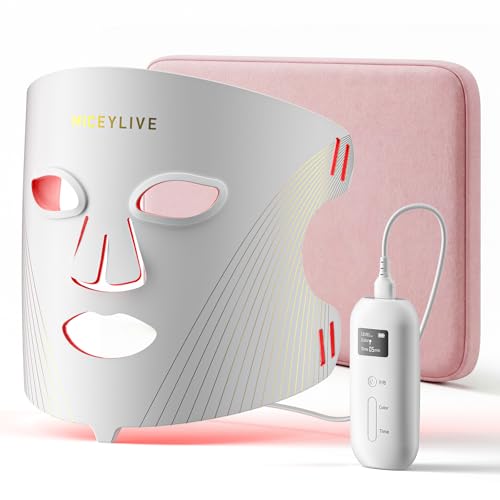 MICEYLIVE Red Light Therapy Face Mask with LED & NIR – 432 LEDs for Clearer Skin
