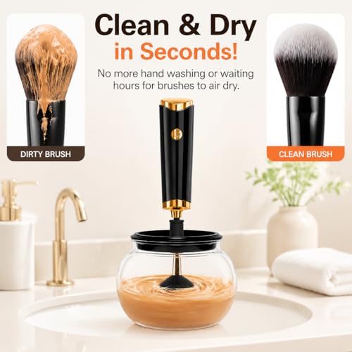 Electric Makeup Brush Cleaner & Dryer - Fast Wash & Dry Machine