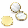 Gold Compact Pocket Mirror Set - 2PCS Double-Sided Folding Mirrors
