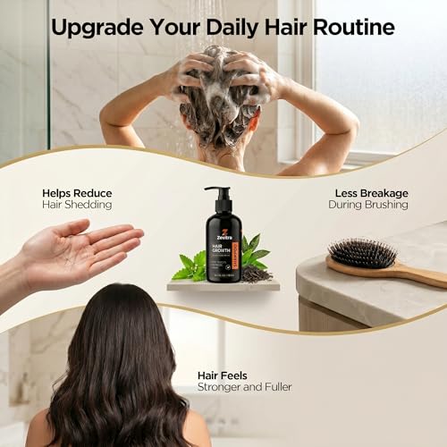Biotin Hair Growth Shampoo with Tea Tree, Ginseng & Rosemary for Thinning Hair - 10.1 FL OZ / 300 ML