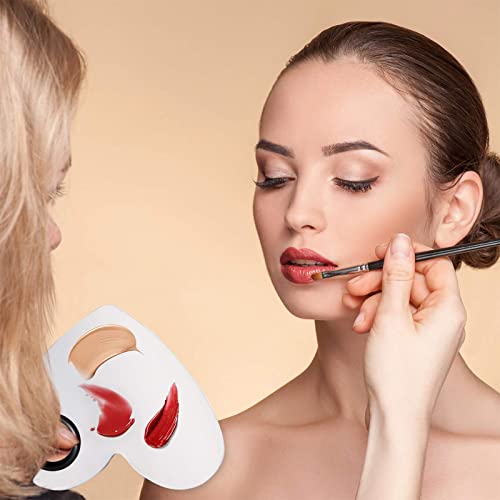 Stainless Steel Makeup Mixing Palette - 2 Pcs with Spatulas