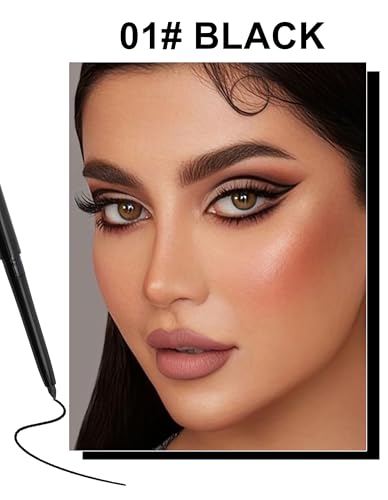 Erinde Waterproof Gel Eyeliner Pencil, 2-Pack Black