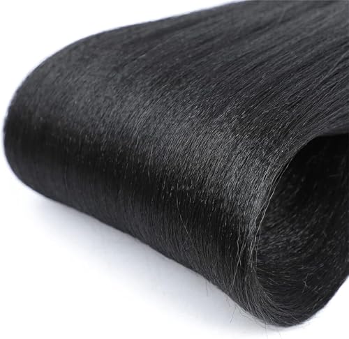 16 Inch Pre-Stretched Black Braiding Hair Extensions - 8 Packs