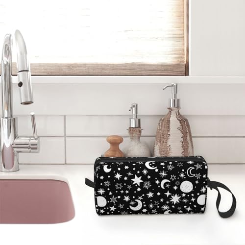 Star Moon Makeup Bag Organizer - Portable Cosmetic Travel Pouch