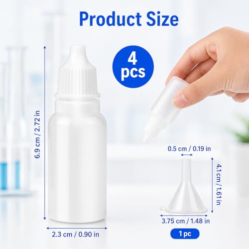 15ml Dropper Bottles (5-Pack) Eye Drops & Essential Oils