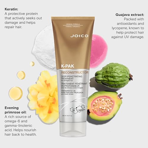Joico K-PAK Reconstructor Deep-Penetrating Treatment | For Severely Damaged Hair | Repair & Strengthen Strands | Rebuild & Fortify Damaged Hair | Improve Elasticity | With Keratin & Arginine