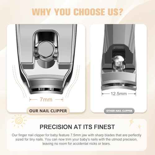 FERYES Kids Nail Clippers - Small Jaw Precise Baby Nail Trimmer Fingernail Clippers for Toddler, Child, Infant - Safe & Precise Nail Grooming Tool for Baby