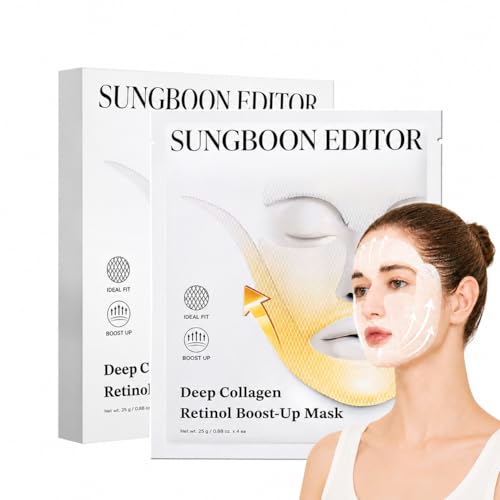 Collagen Retinol V-Line Lift Mask - Full Face & Neck, 4 Count