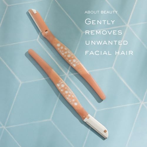 About Face Fuzz-Free Facial Razors - 18 Beauty Groomers for Hair Removal, Ideal for Shaving, Exfoliating, Dermaplaning and Brow Shaping, Japanese Steel Gently Removes Facial Hair
