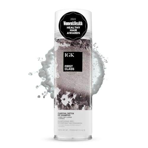 IGK First Class Charcoal Detox Dry Shampoo for Oily Hair, 6.3 oz