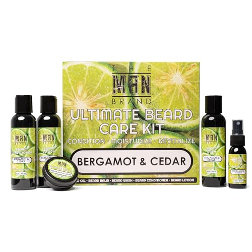 Ultimate Beard Kit Bergamot & Cedar | 5-Piece Men¡¯s Grooming Set with Wash, Conditioner, Lotion, Balm & Oil | Cleanses, Moisturizes, and Refreshes