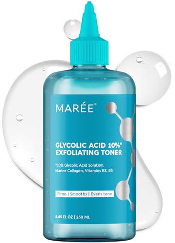 MAREE Glycolic Acid Toner 8.45 Fl Oz - Face & Body Exfoliant for Radiant Skin