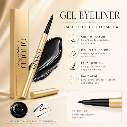 Waterproof Gel Eyeliner Pencil - Retractable Black Eye Liner