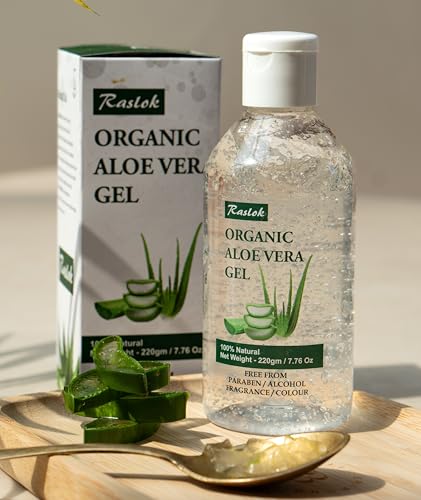 Raslok Aloe Vera Gel 99% Pure - Face & Hair Moisturizer 7.7oz