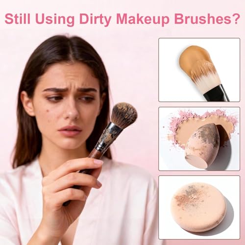 Makeup Brush Cleaner Set - Shampoo & Mat, Deep Clean