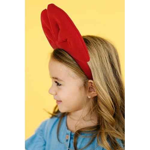 WOVOWOVO Extra Large Bow Headband for Women Girls Big Bow Hairband Cute Red Bow Head Band Mouse Ear Hair Band Accessory