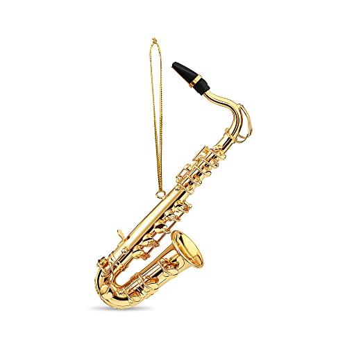 Broadway Gift Company Musical Instrument Christmas Ornament (4.5" Gold Saxophone)