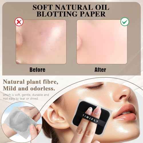 1000pcs Oil Blotting Sheets for Face, Clean and Clear Oil Absorbing Sheets, Oil Blotting Papers for Face(Black)