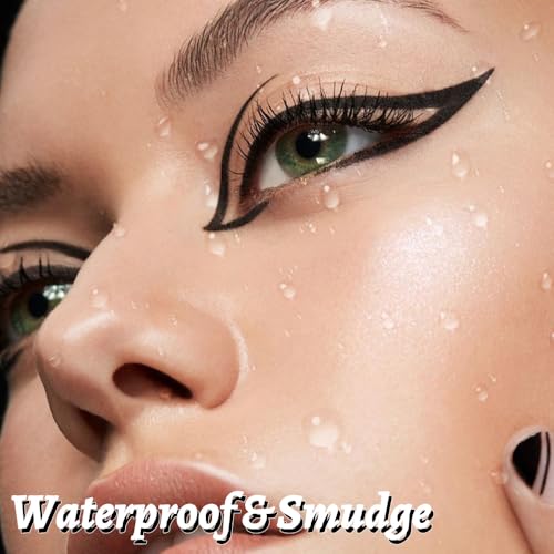 Liquid Eyeliner Pen 12 Pack - Ultra-Fine Tip, Waterproof & Smudge-Proof