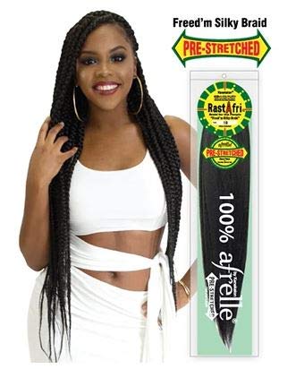 Rastafri Freed'm Silky Braid Pre-Stretched (Color 1B/27) (Pack of 6)