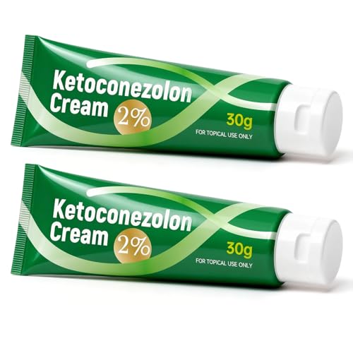 Ketoconozola Cream 2 Pack, Non-Irritating Cream 2%, For All Skin Types, 1oz