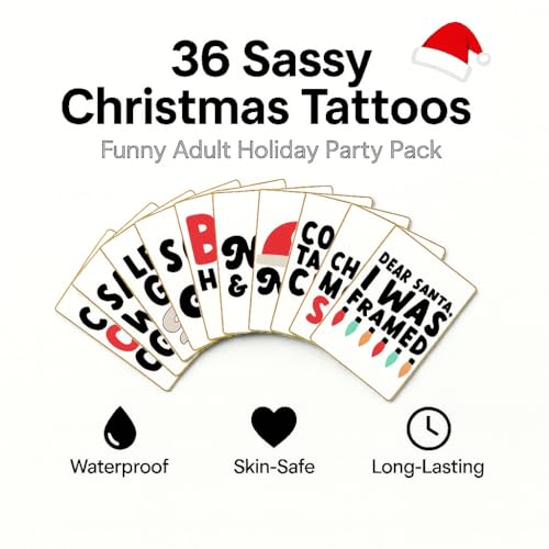 36 Christmas Temporary Tattoos for Adults – 18 Funny Designs
