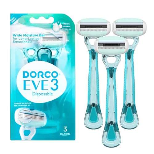 EVE 3 Women's Disposable Razors | Wide moisture bar, 3 Blades for smooth shave (1pack (3ct))
