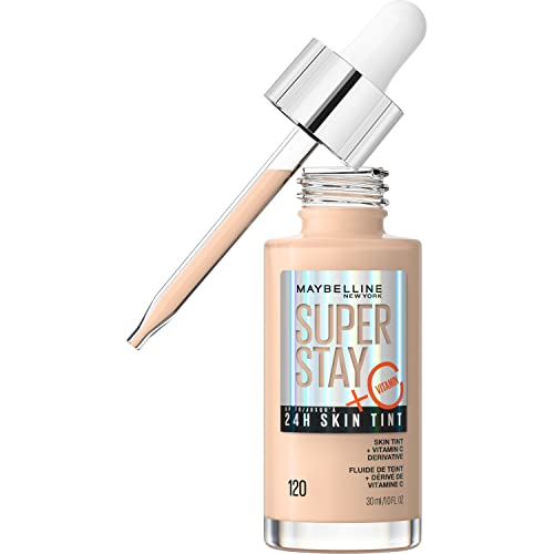 Maybelline Super Stay 24HR Skin Tint Foundation with Vitamin C, Shade 120