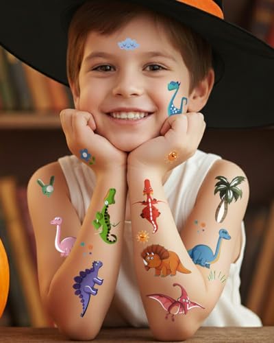 Dinosaur Temporary Tattoos for Kids - 60 Pack