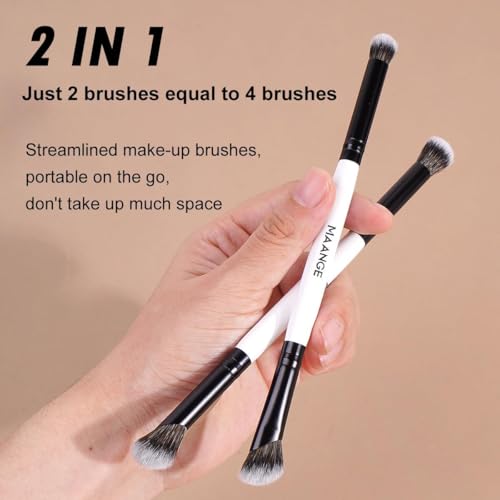 MAANGE 3-Piece Professional Makeup Brush Set for Flawless Application