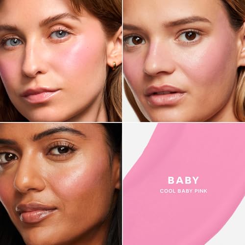 Saie Mini Dew Liquid Blush - Hydrating Vegan Cream Blush