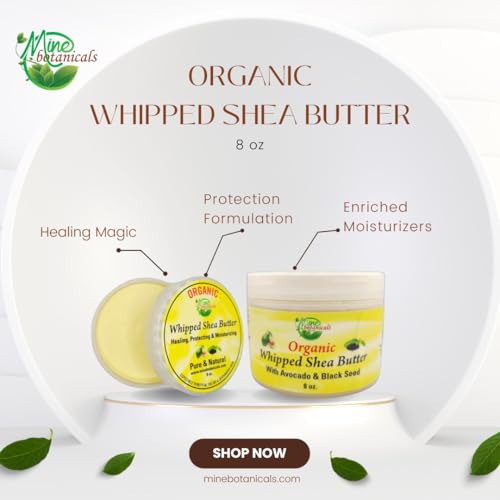 Mine Botanicals Organic Whipped Shea Butter with Avocado & Black Seed