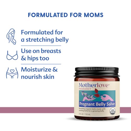 Motherlove Pregnant Belly Salve 4oz | Organic Stretch Mark Cream