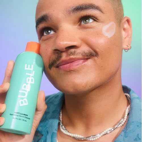 Bubble Skincare Soft Launch Cream Cleanser - Hydrating Facial Cleanser for Dry Skin - Foaming Face Wash Enriched with Avocado Oil to Soothe + Nourish Without Stripping Essential Moisture (50ml)