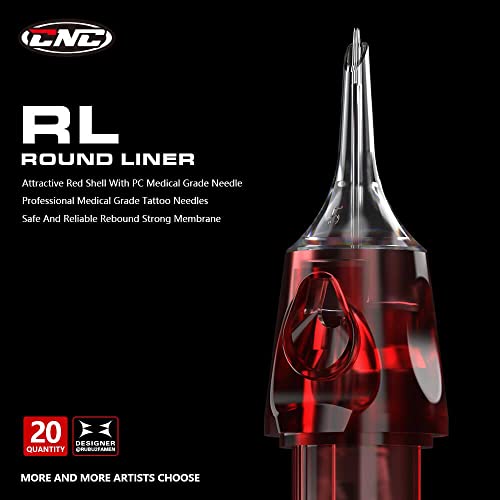 CNC 3RL Tattoo Needles Cartridge - 20Pcs Round Liner