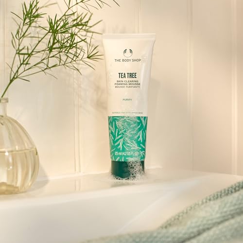 The Body Shop Tea Tree Skin Clearing Foaming Cleanser ? Purifying Face Wash For Oily, Blemished Skin ? Vegan ? 4.2 Fl Oz - Packaging May Vary