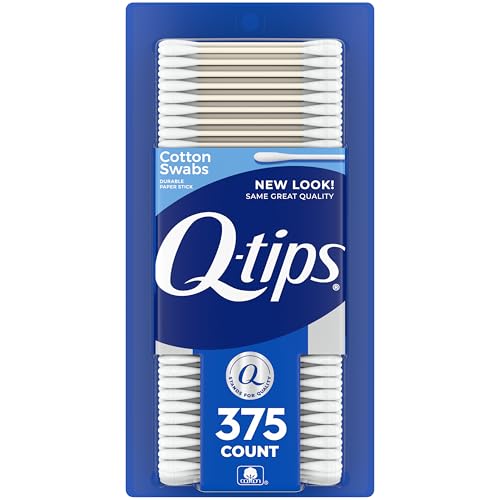 Cotton Swabs for Hygiene & Beauty Care - 375 Count - Soft 100% Cotton, Biodegradable, Recyclable Packaging - Variation: 375 Count